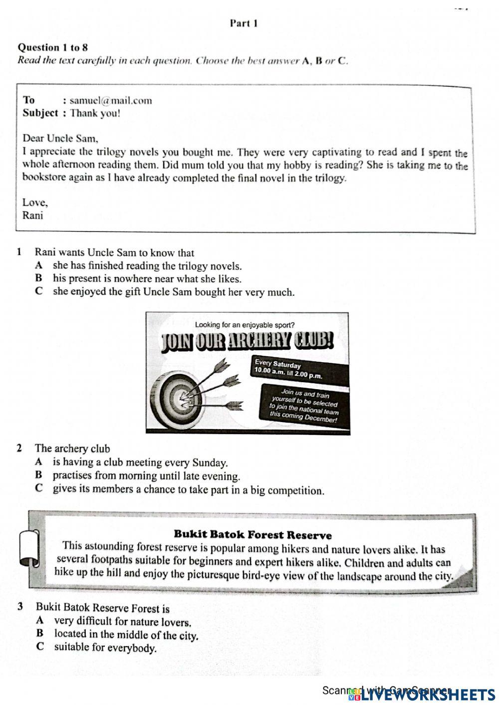 1404370 | FORM 3 READING COMPREHENSION (1) | Amirah