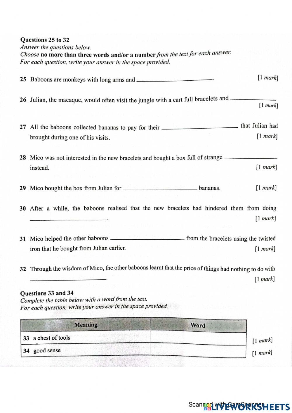 1404370 | FORM 3 READING COMPREHENSION (1) | Amirah