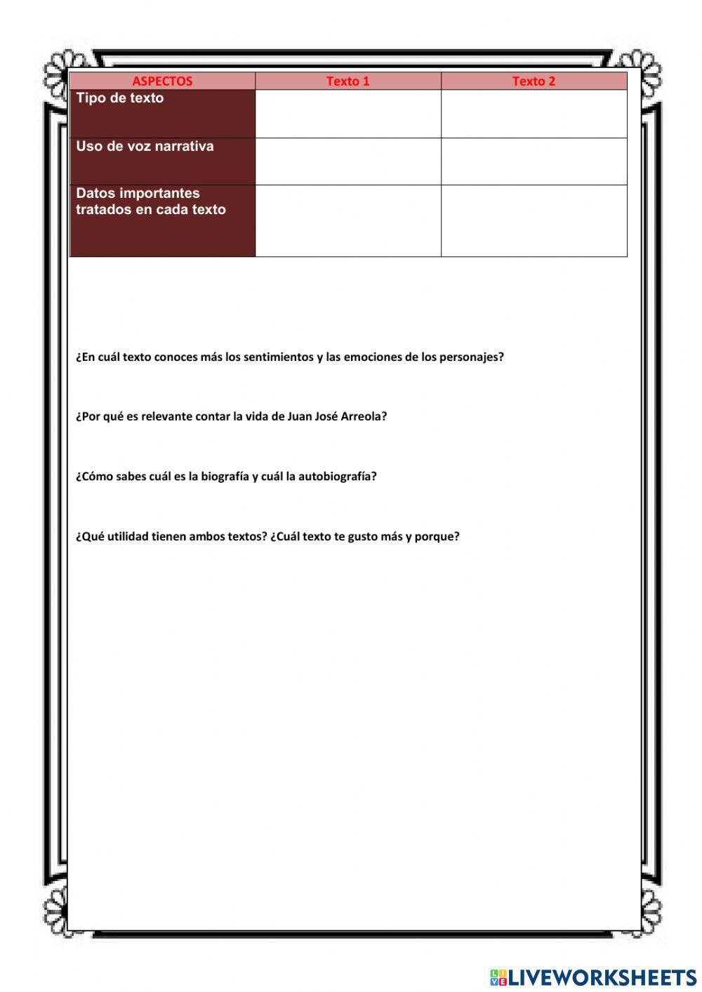 Biografía y Autobiografía