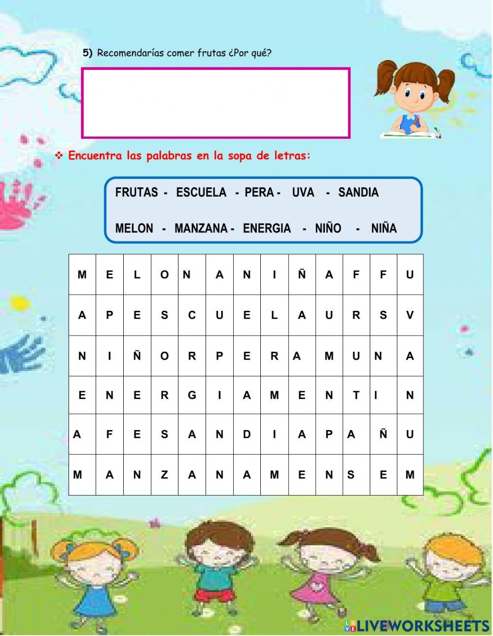 Poesia las frutas -1°