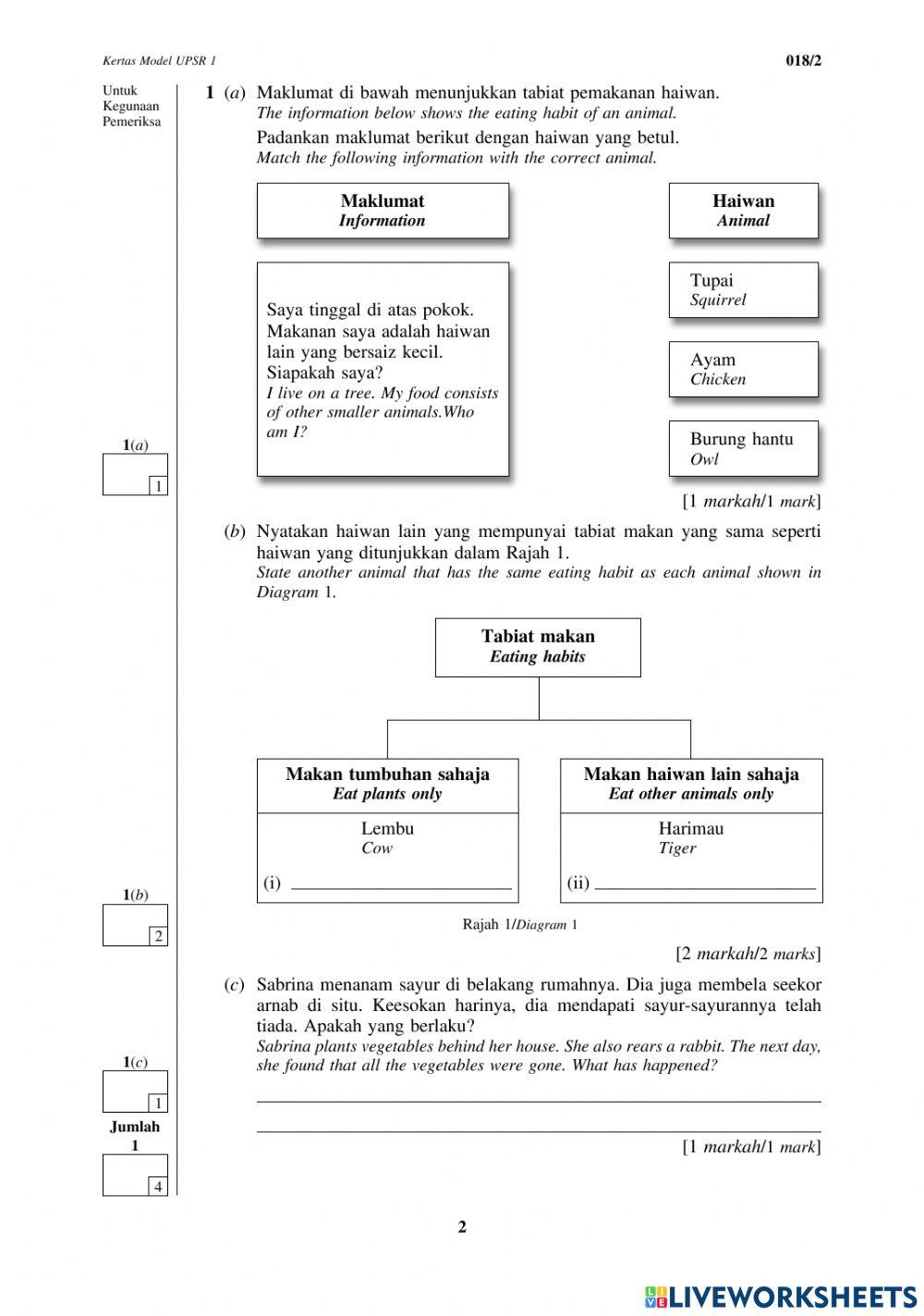 Soalan Kertas 2 Tahun 6