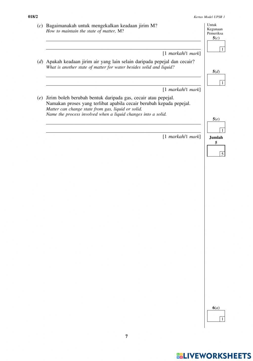 Soalan Kertas 2 Tahun 6