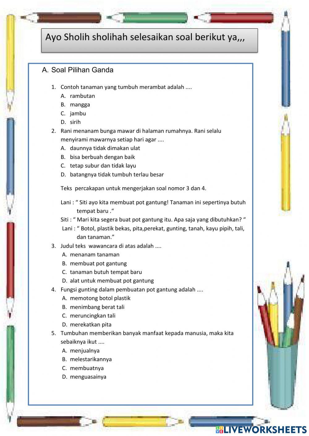 LKPD Bahasa Indonesia Tema 2 Subtema 3