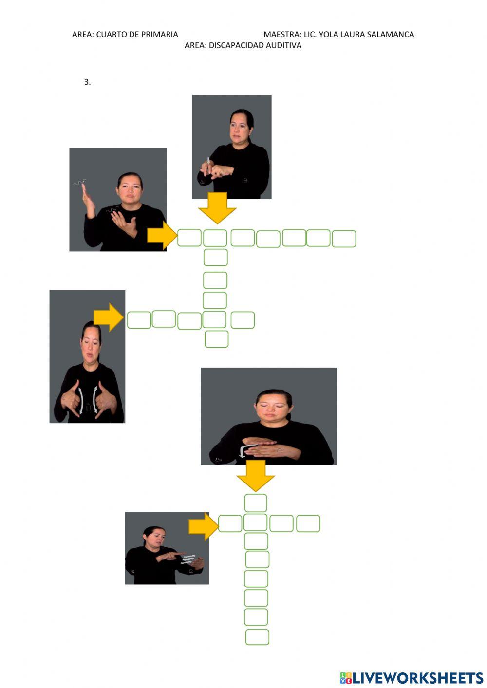 Crucigrama de verbos