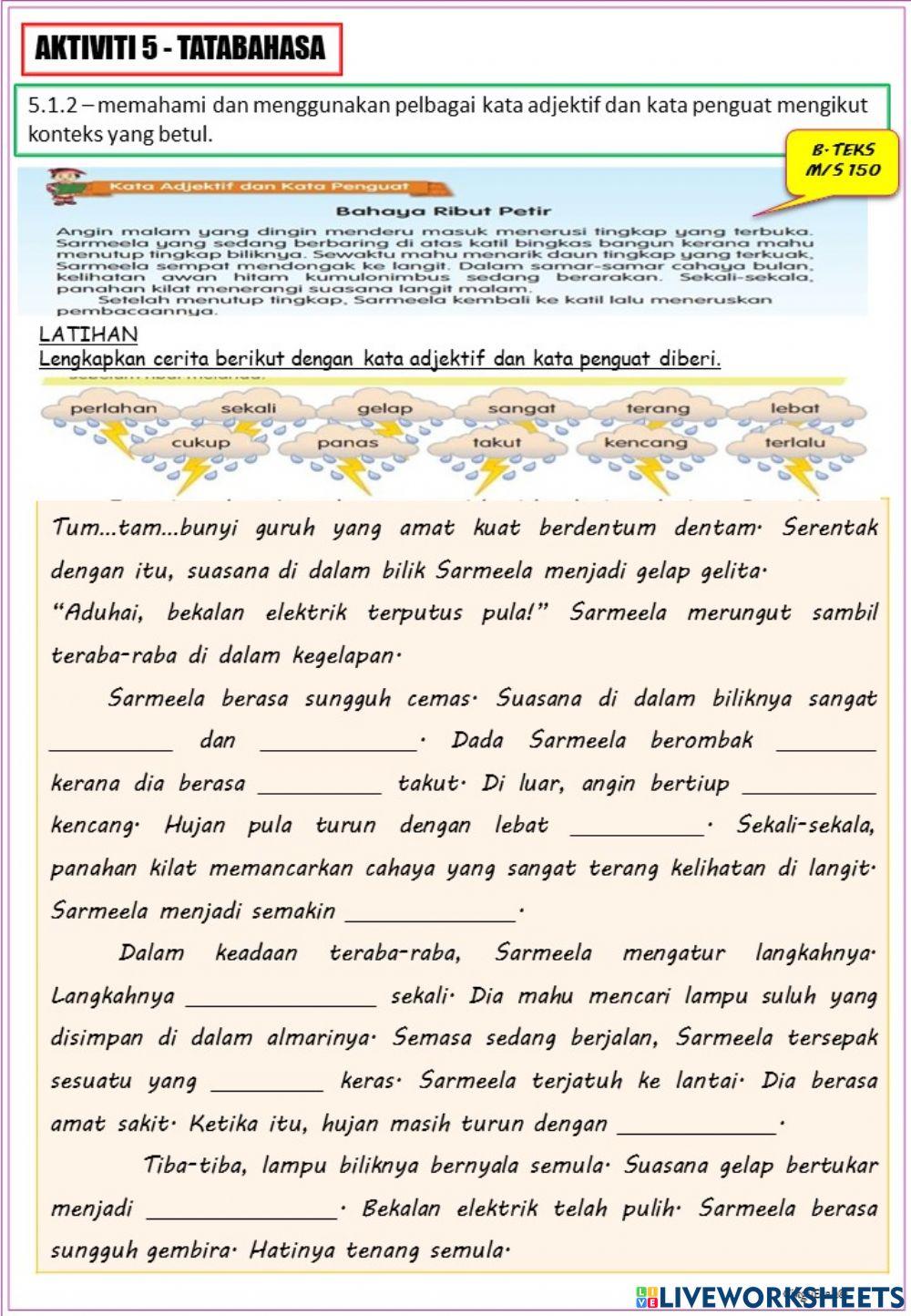 B. melayu tahun 6 bahaya ribut petir