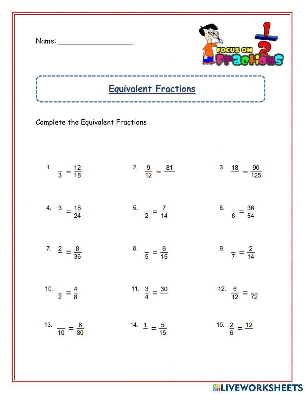 Equivalent Fractions