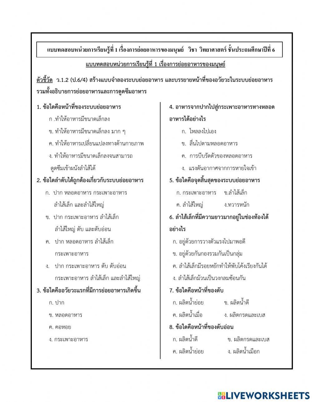 ระบบย่อยอาหาร