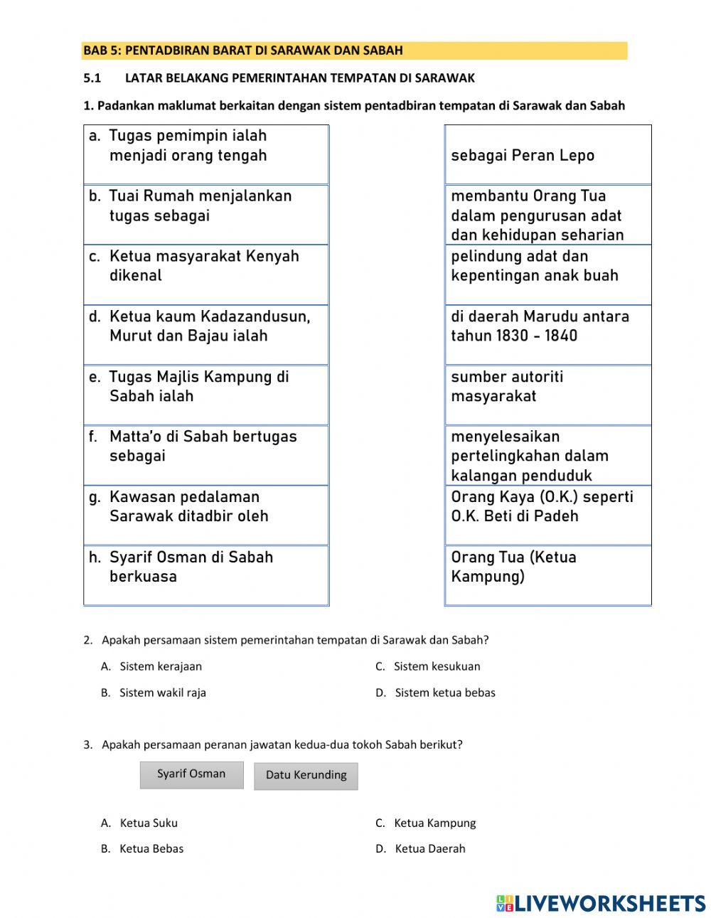 Bab 5: pentadbiran barat di sarawak dan sabah