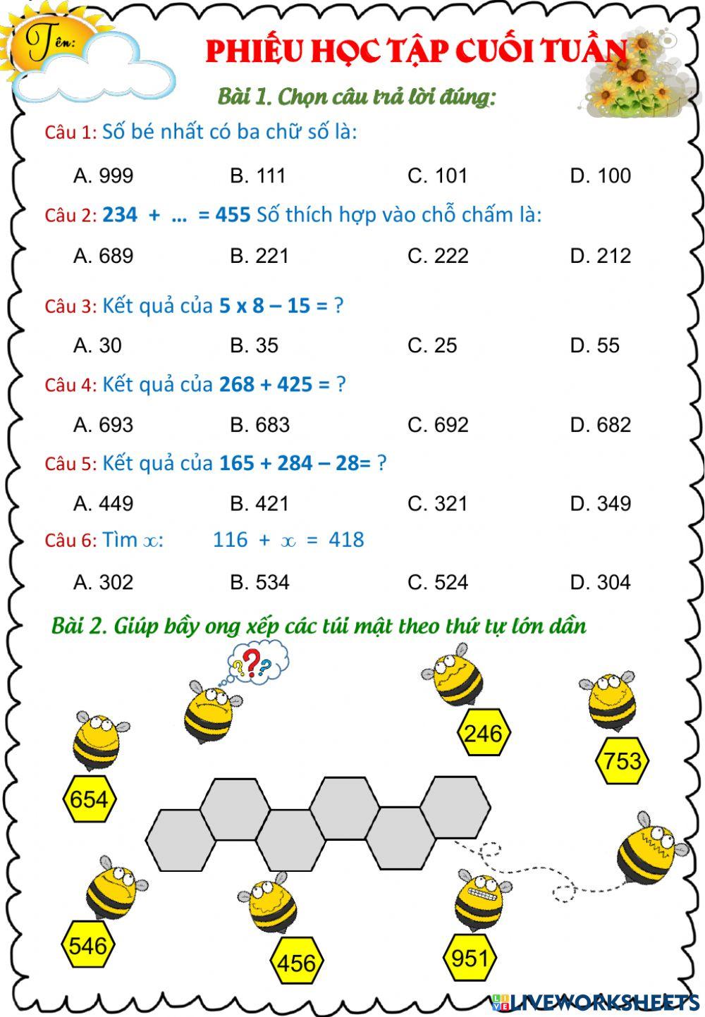 Bài tập cuối tuần 1