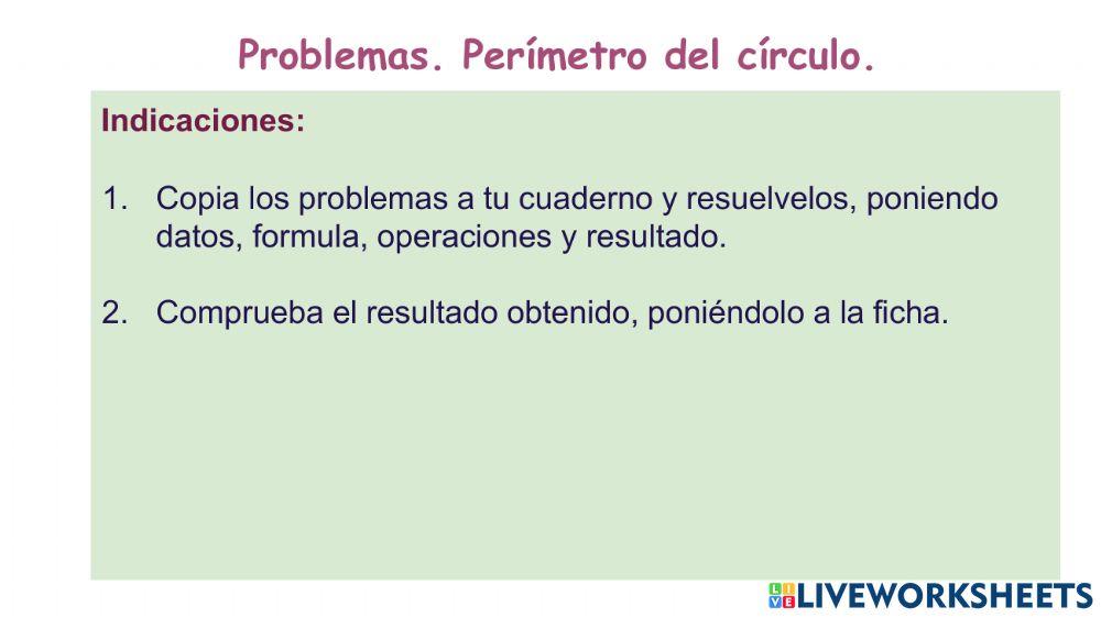 Perímetro del círculo