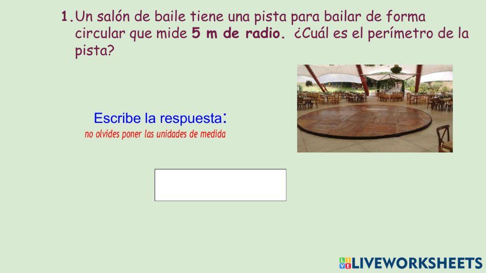 Perímetro del círculo