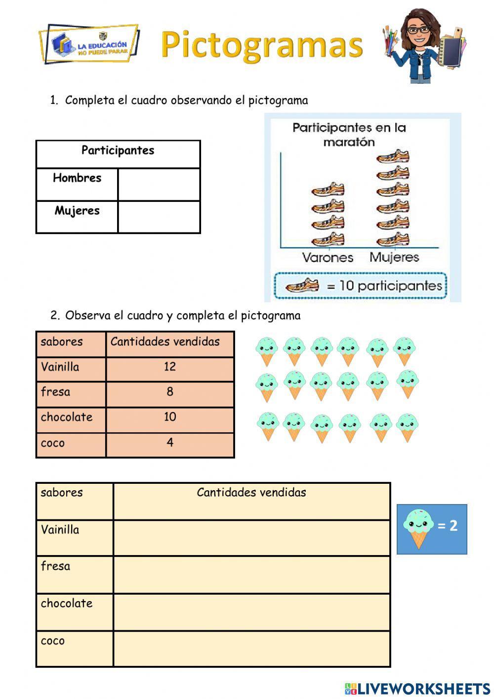 Pictograma | Free Interactive Worksheets | 1368095