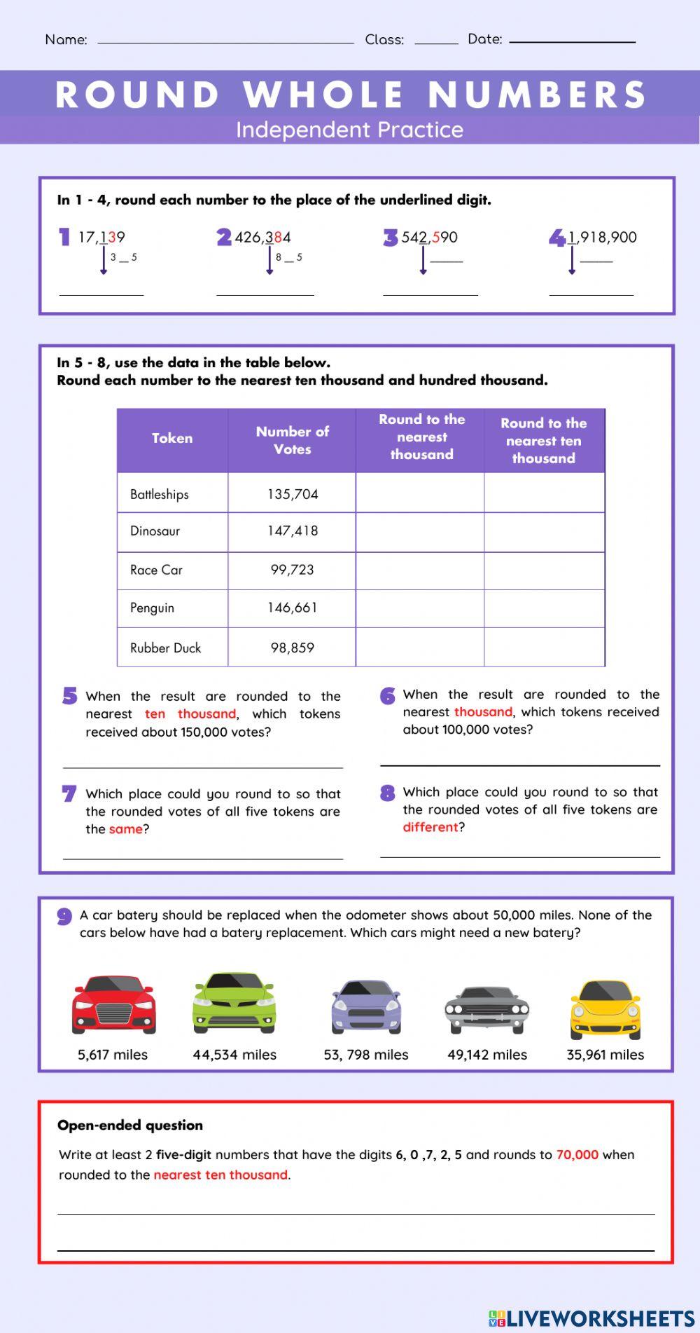 G4 - Round Whole Numbers