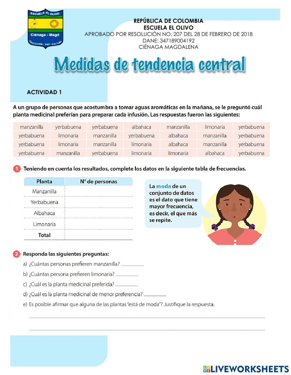 Medidas de tendencia central