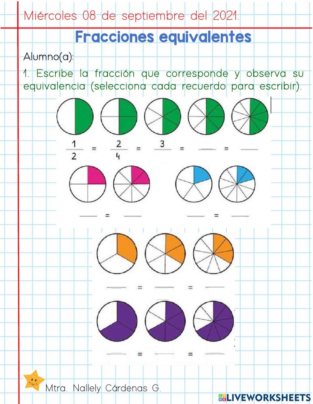 Fracciones equivalentes