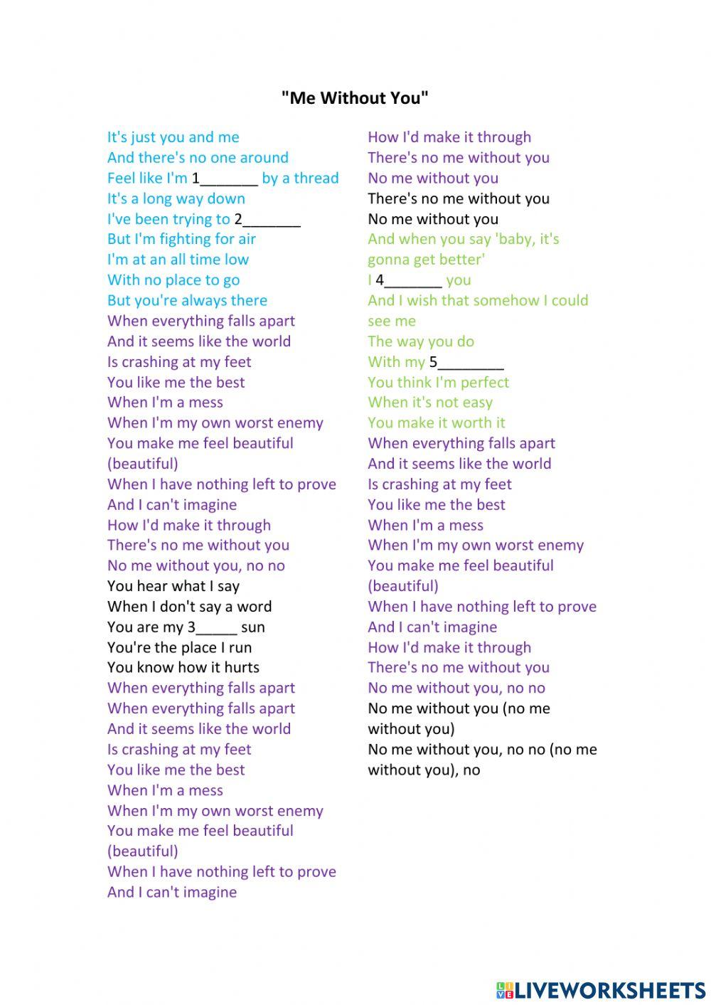 Me Without You - Ashley Tisdale