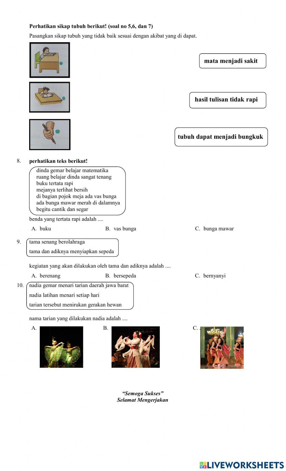 Penilaian Harian Bahasa Indonesia