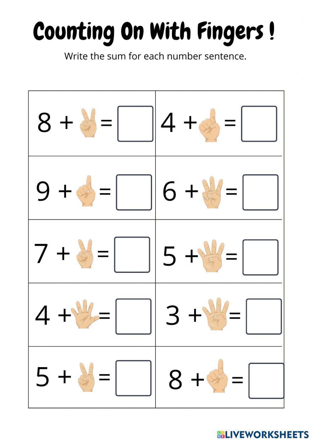 Counting on With Fingers