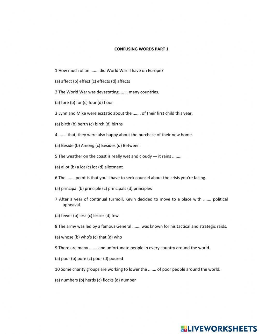 Duolingo - Confusing words