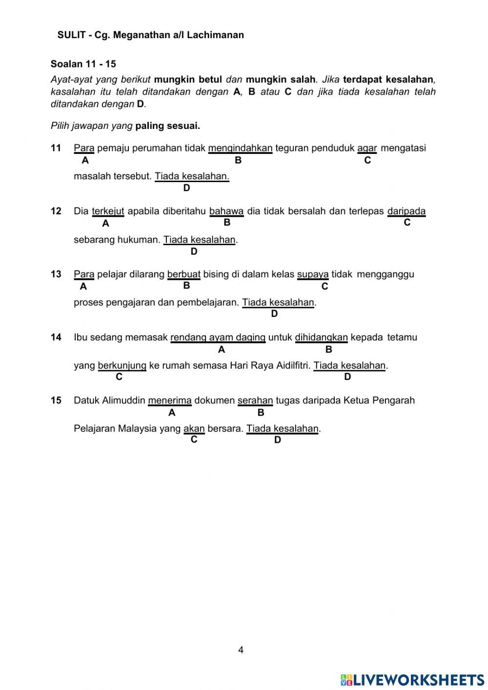 Set Soalan Sistem Bahasa