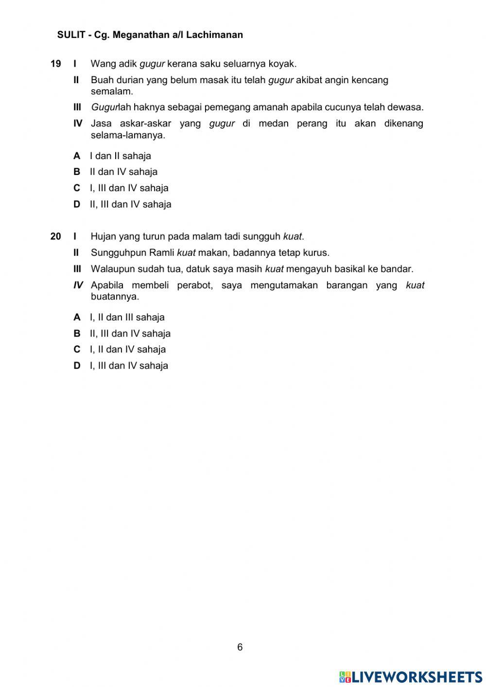 Set Soalan Sistem Bahasa