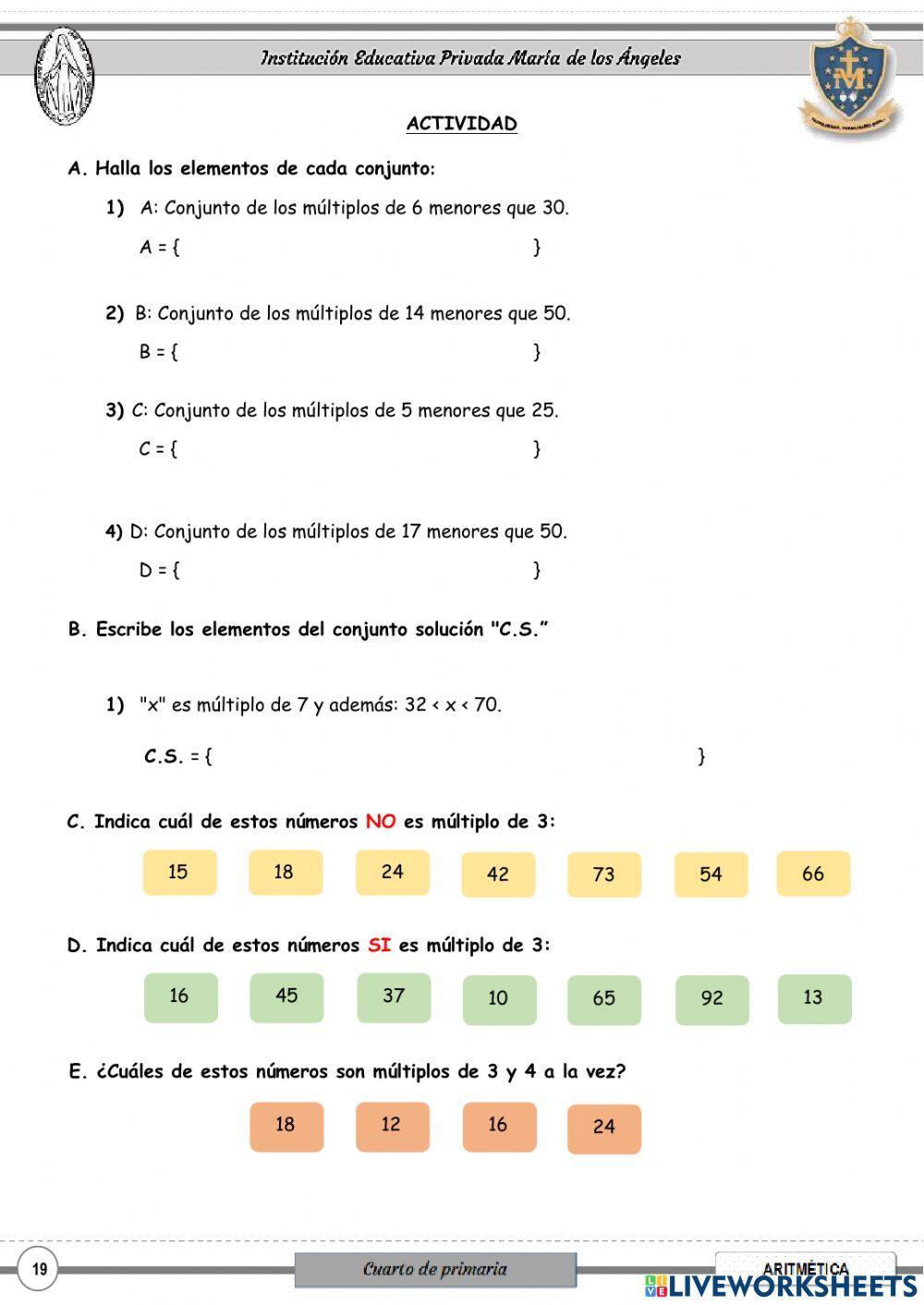 Multiplos de un número