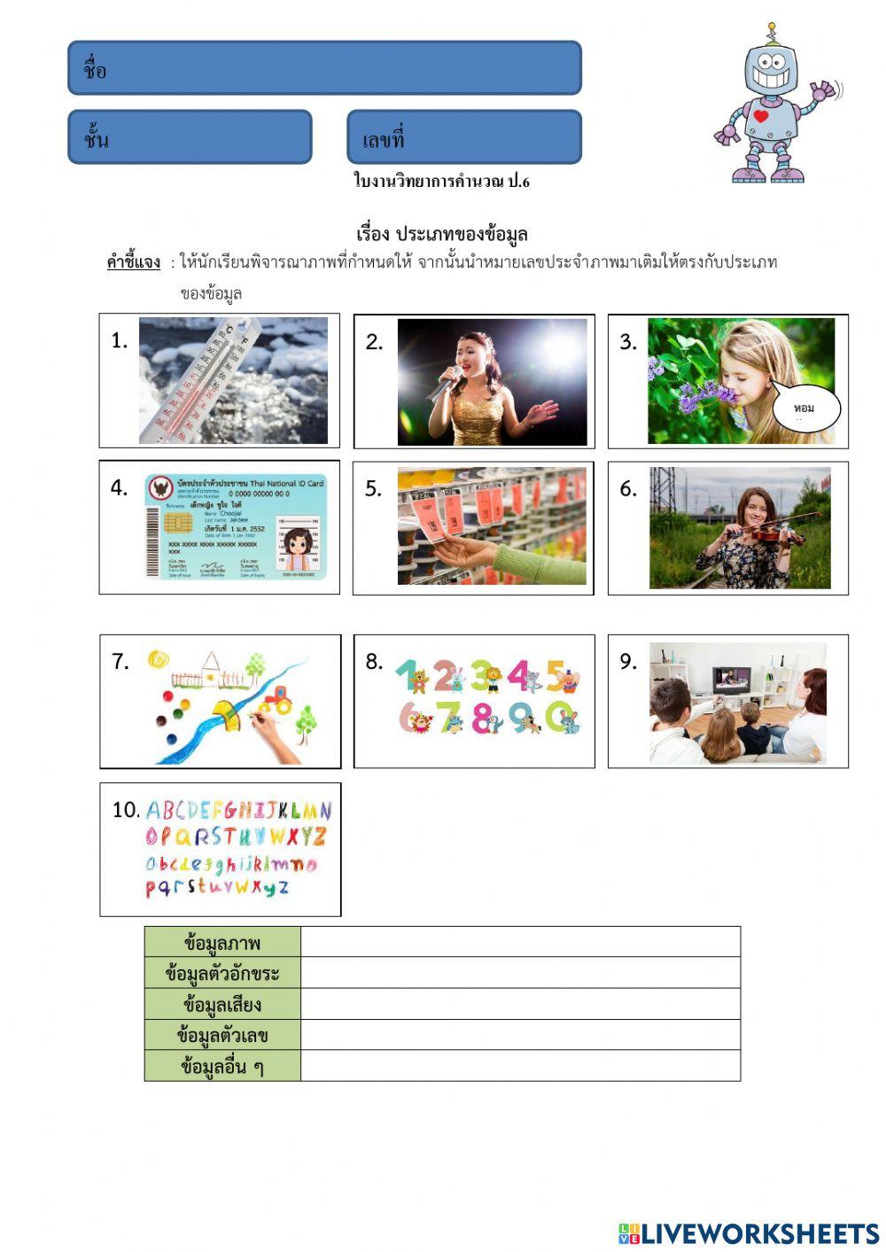 วิทยาการคำนวณ ป.6