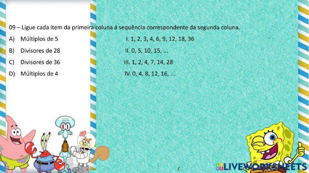 Múltiplos e divisores