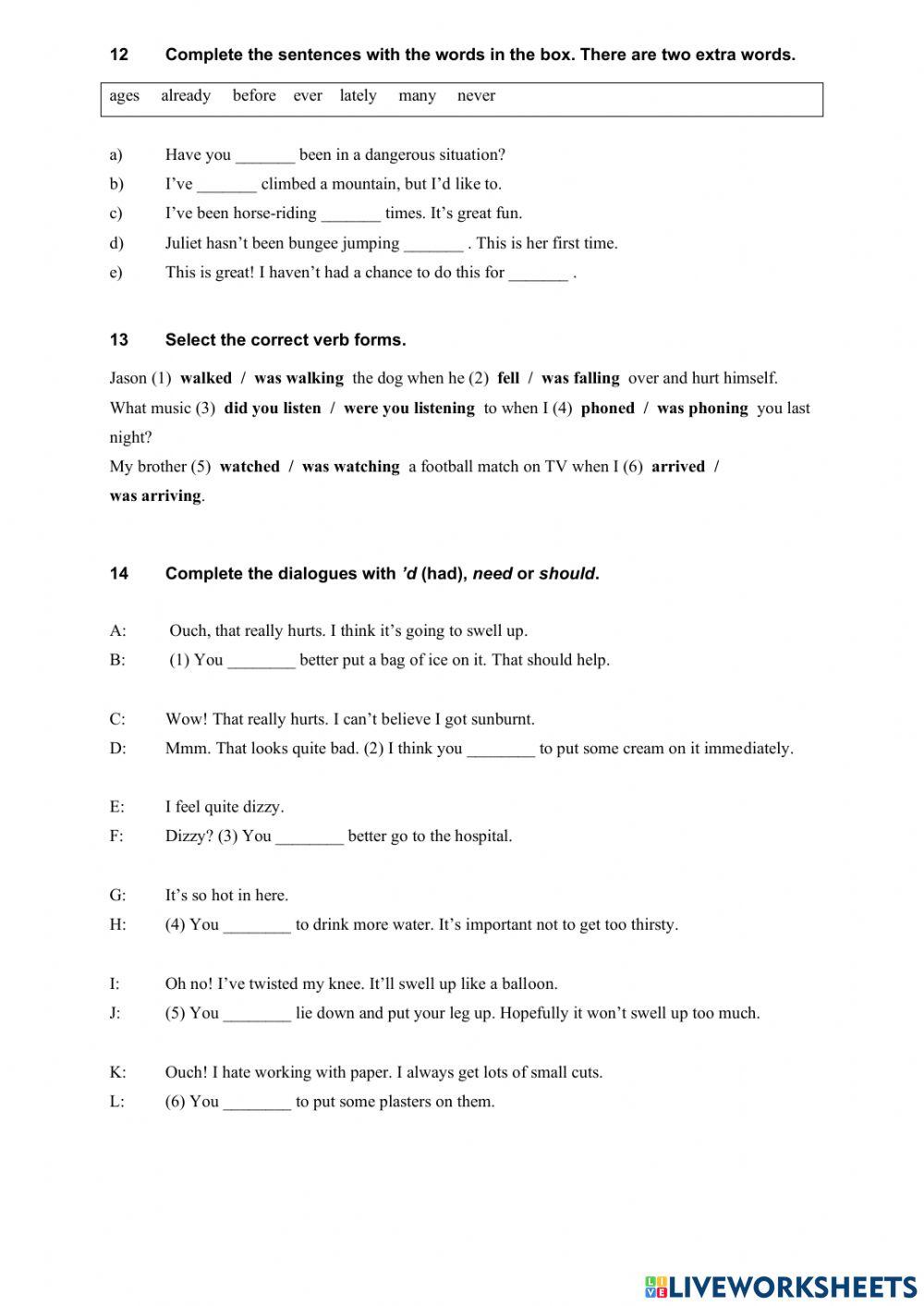 AIOE Intermediate A (unit 1and 2)