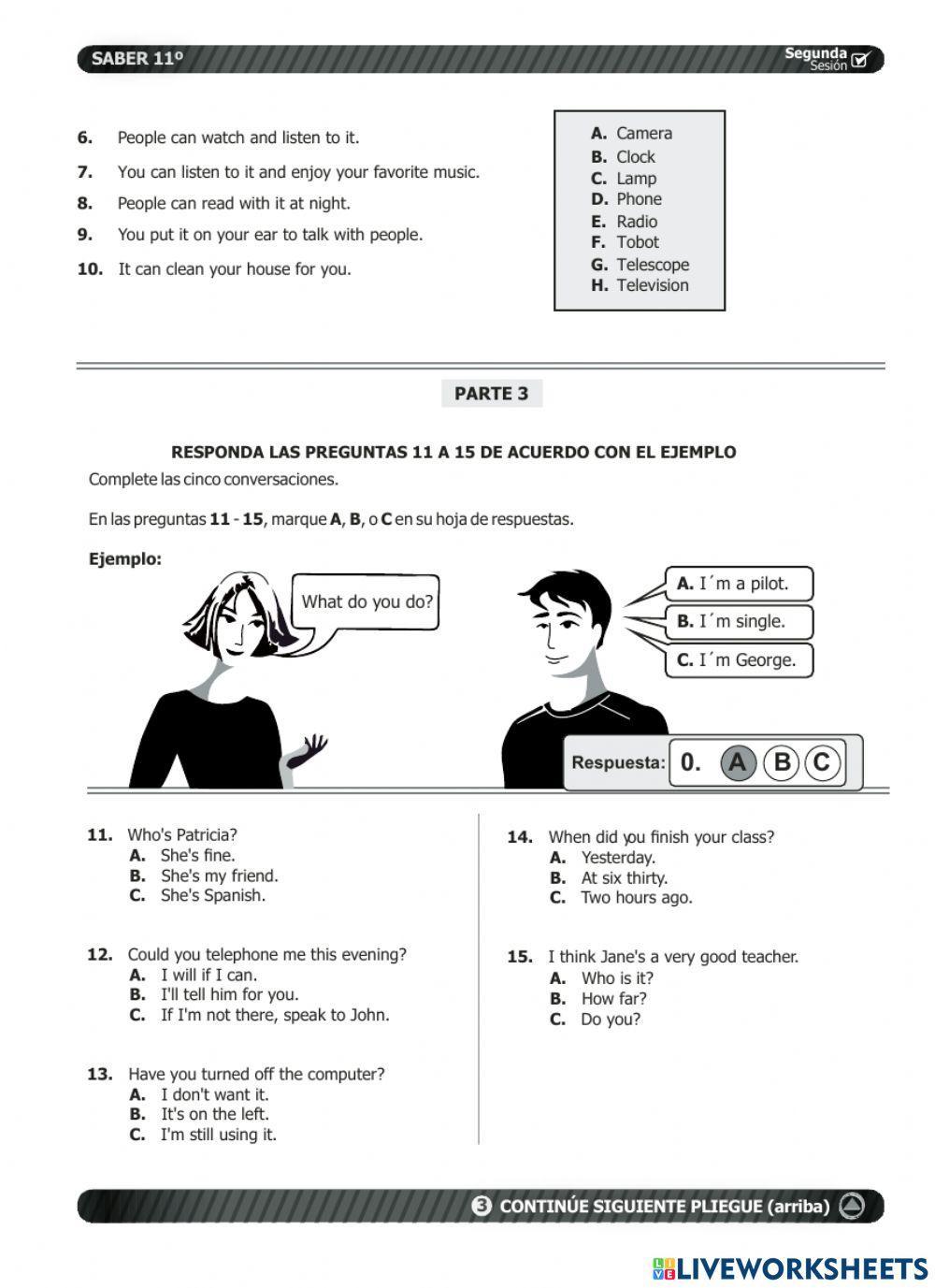 Simulacro Saber 11 Inglés -1