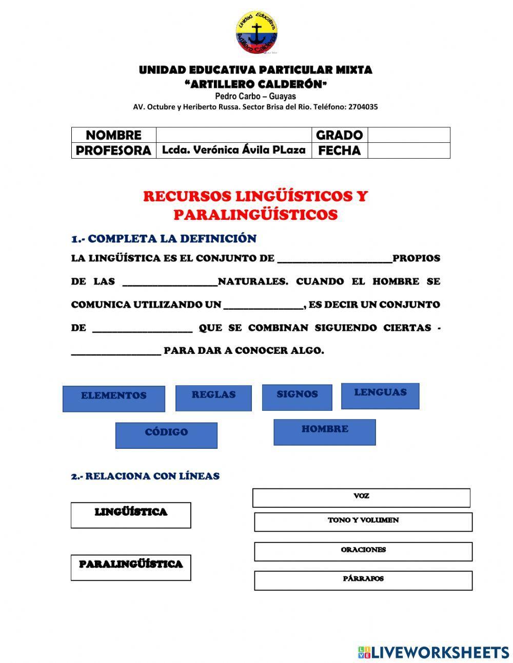 Paralingûísticos y no paralingüísticos