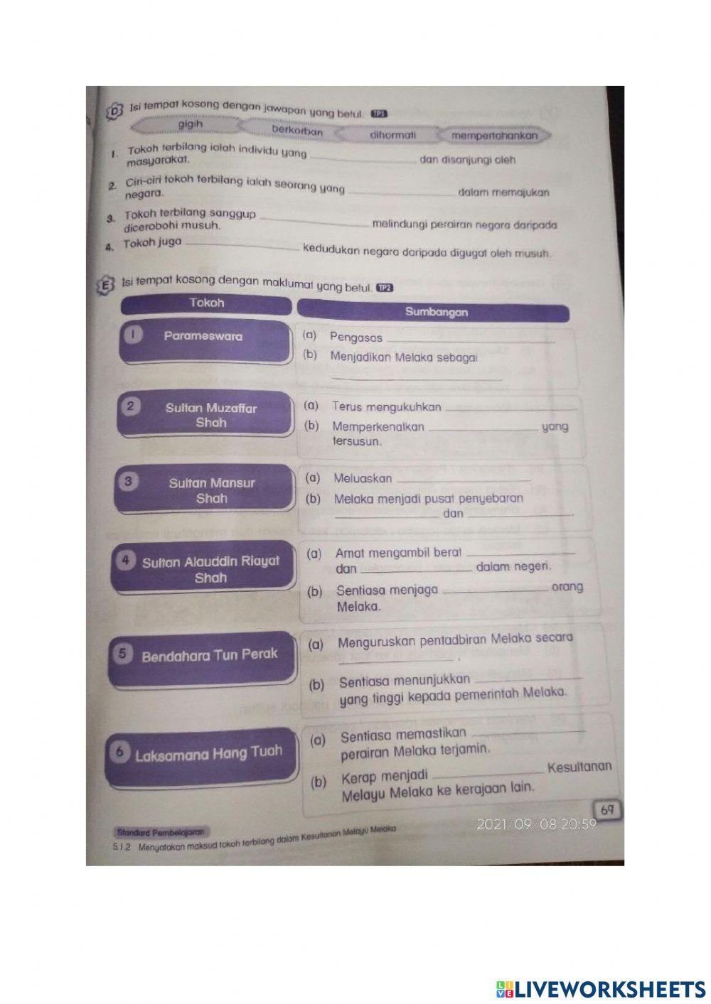 Tokoh terbilangan kesultanan melayu melaka