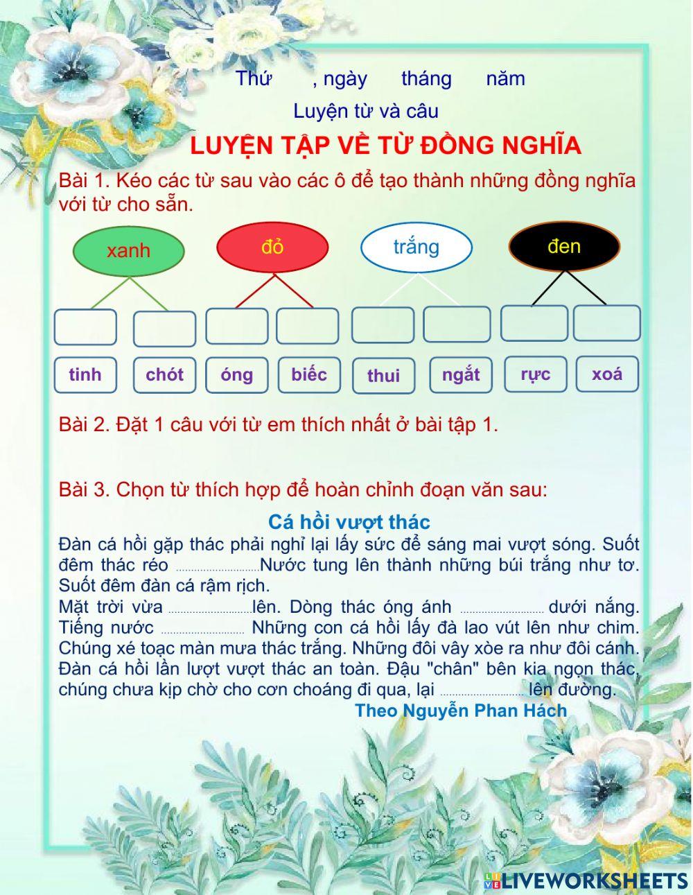 LT về từ đồng nghĩa