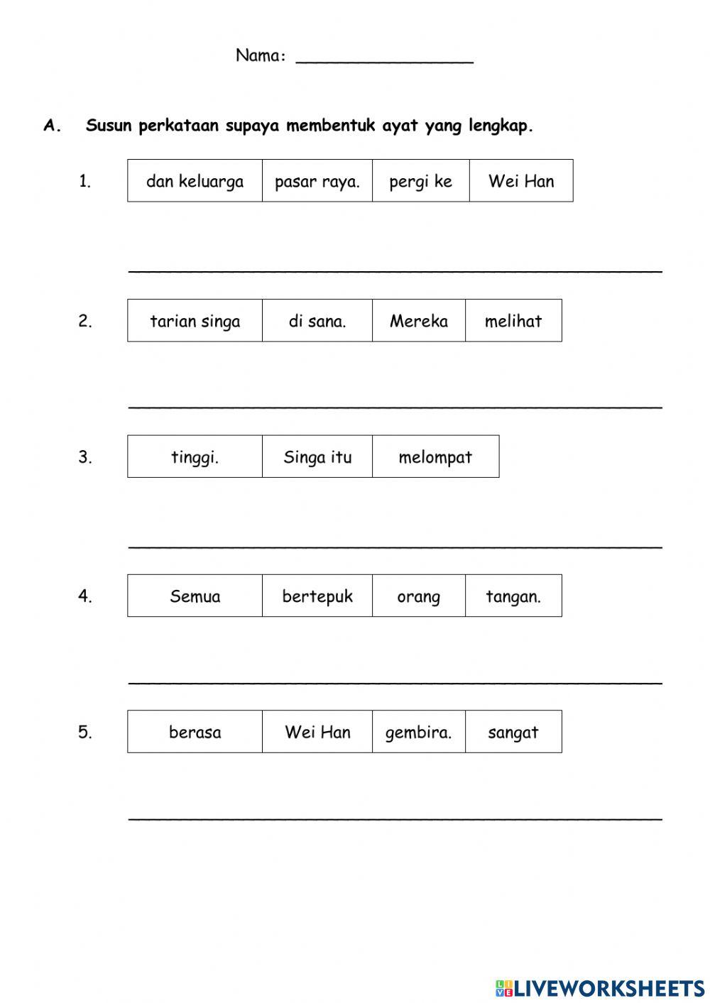 Std 1 BM interactive worksheet | Live Worksheets
