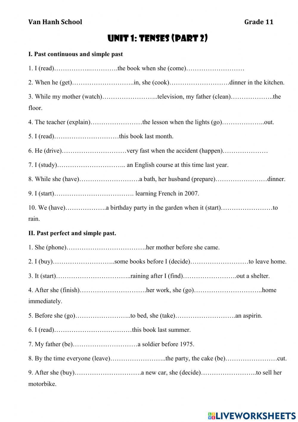 Present perfect-past simple