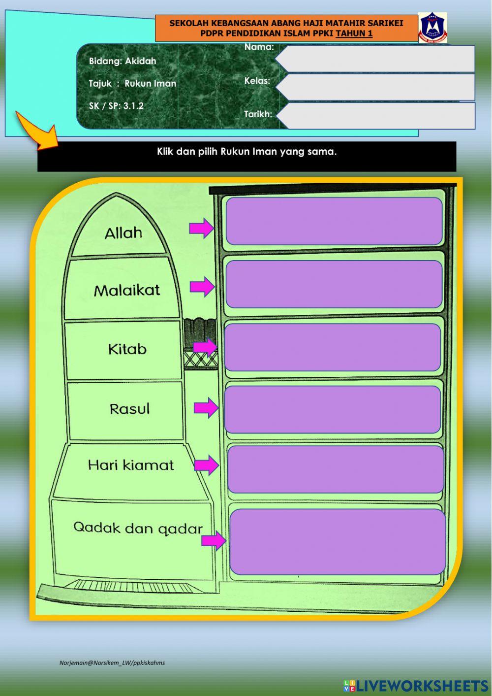 M33 AK3.1.2 Rukun Iman PPKI Thn 1