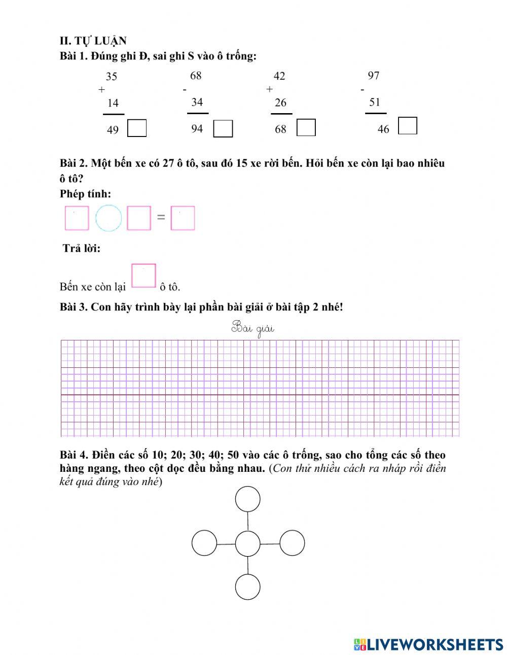 Phiếu khảo sát đầu năm