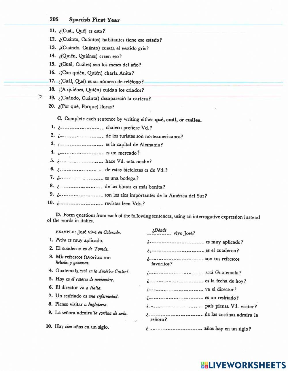 Interrogative Sentences