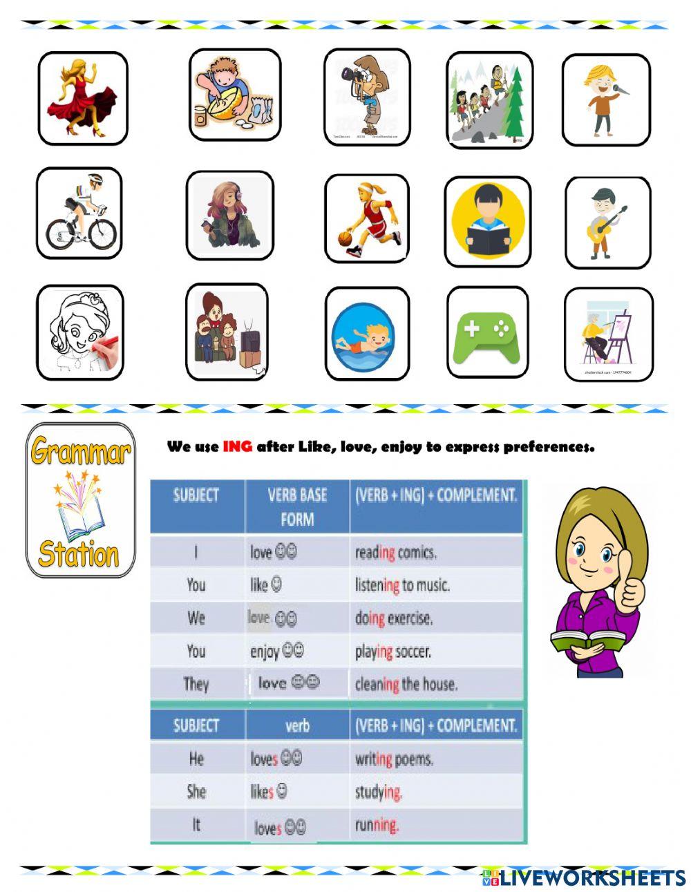 Leisure activities II  - Cycle 3