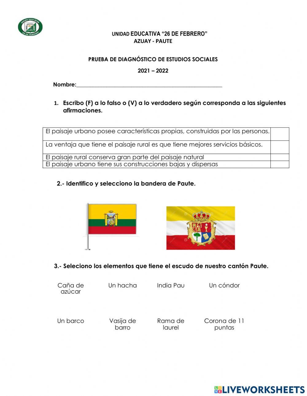 Diagnostico ciencias sociales