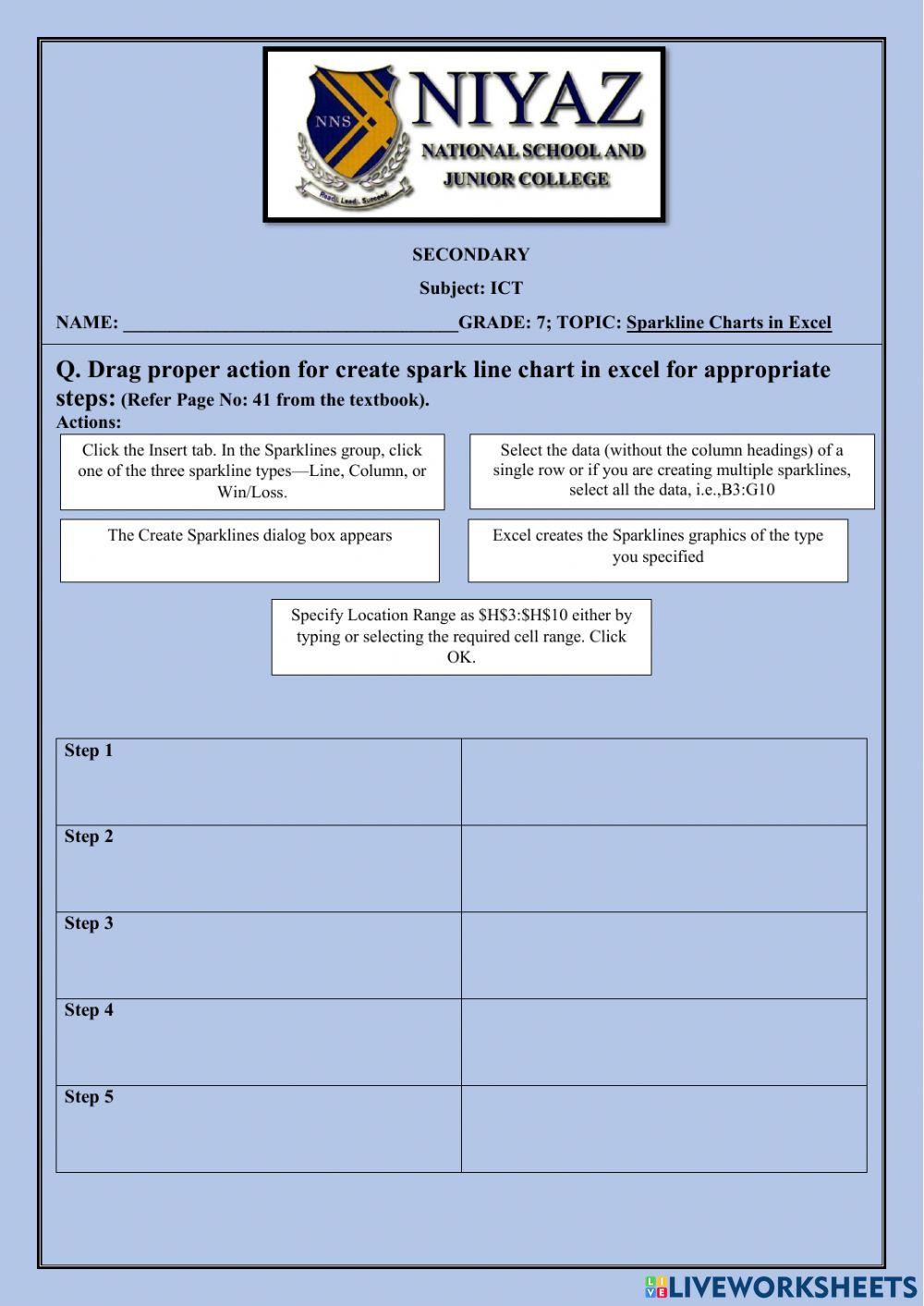 Sparkline Charts in Excel