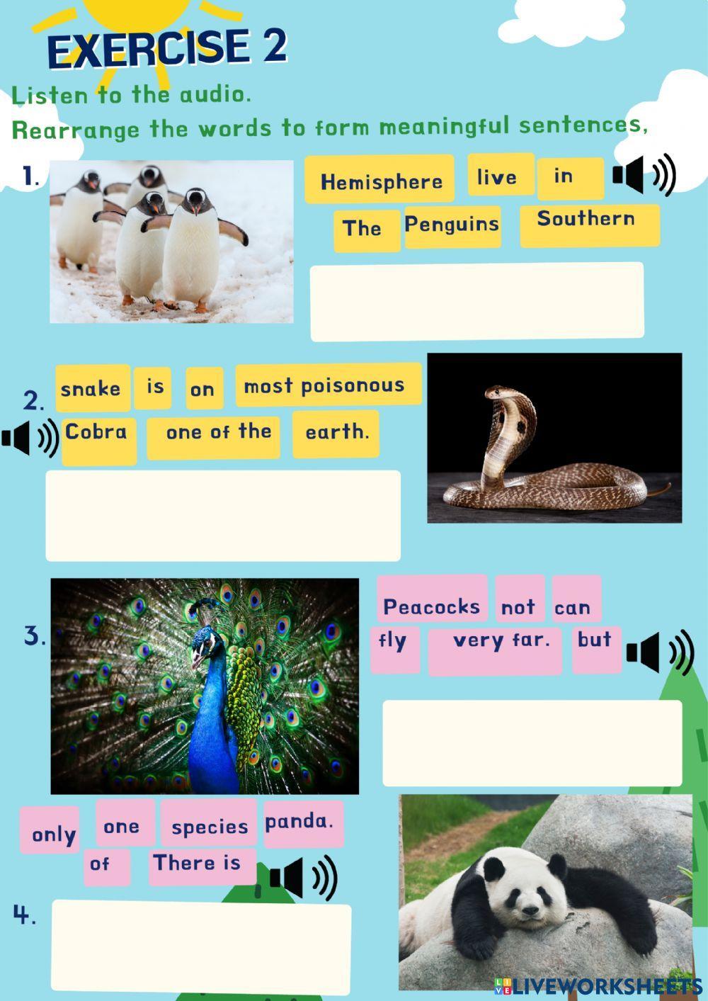 Endanged Animals Exercise