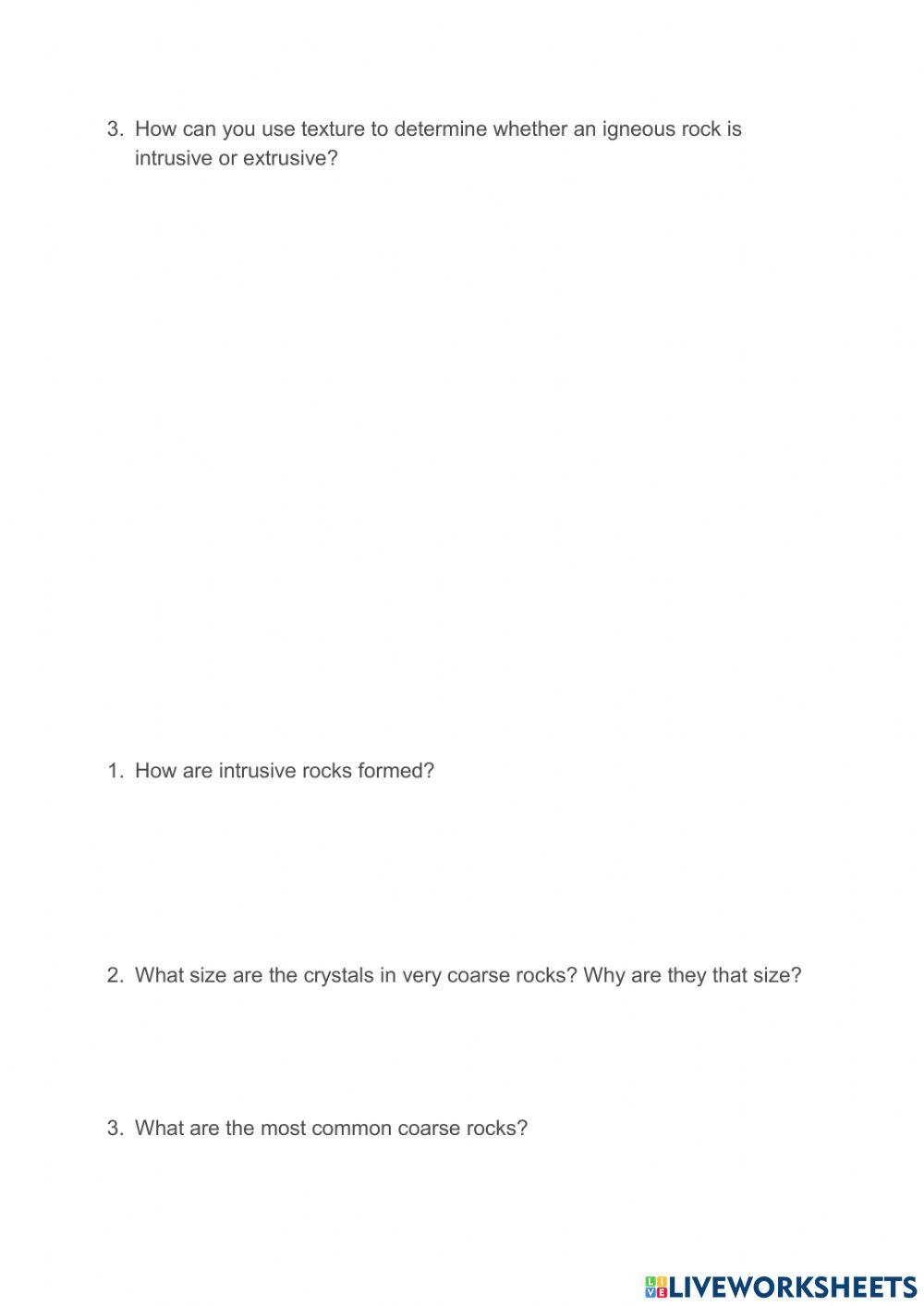 4.8 Intrusive and Extrusive Igneous Rocks