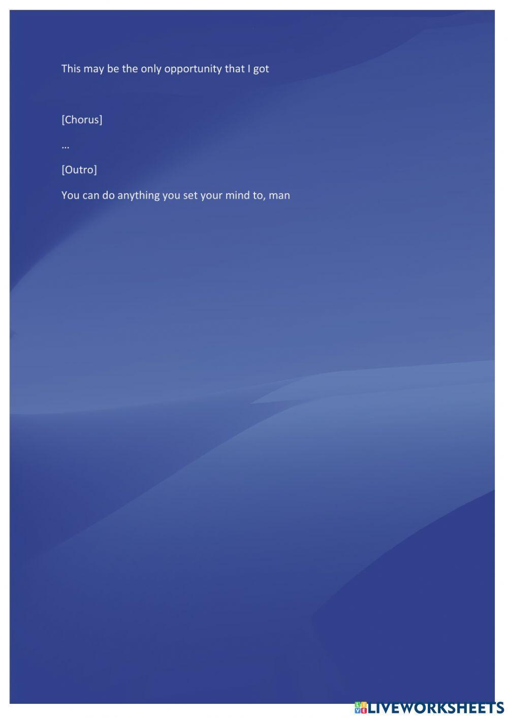 Song Quiz - Eminem - Lose Yourself