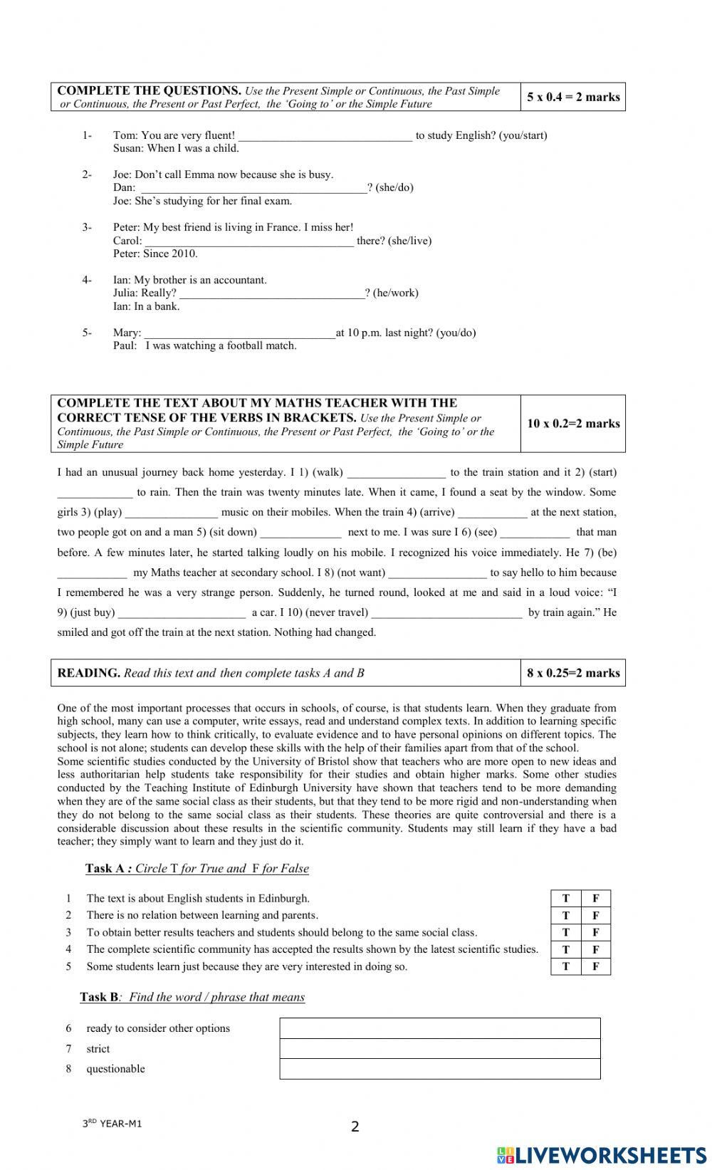 END OF THE YEAR 3RD adults