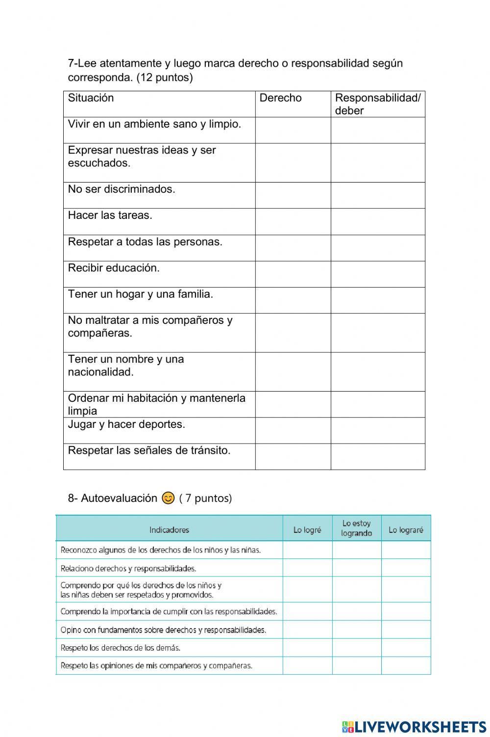 Derechos, deberes y responsabilidades