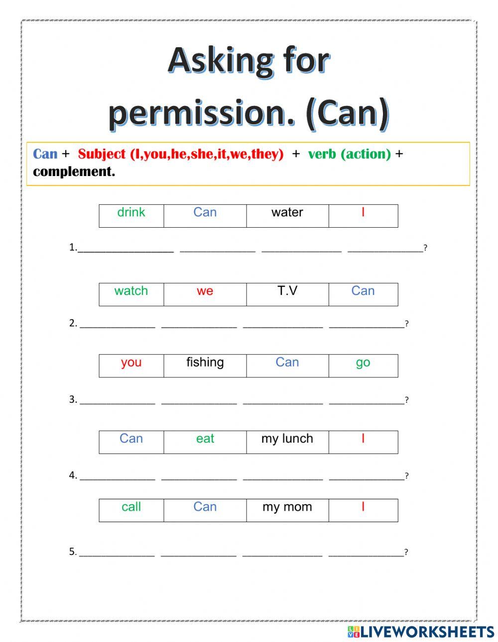Asking for permission