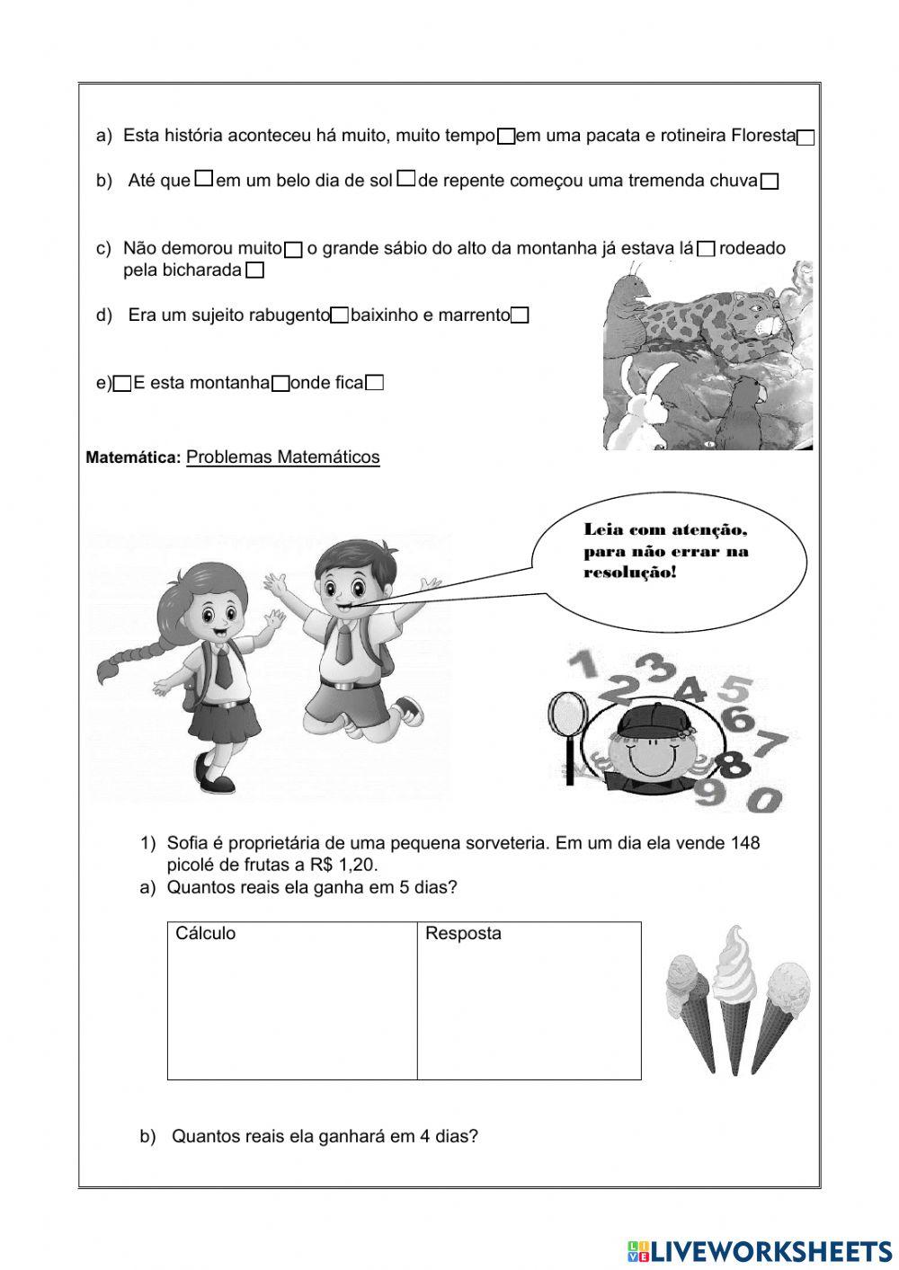 Atividade interdisciplinar