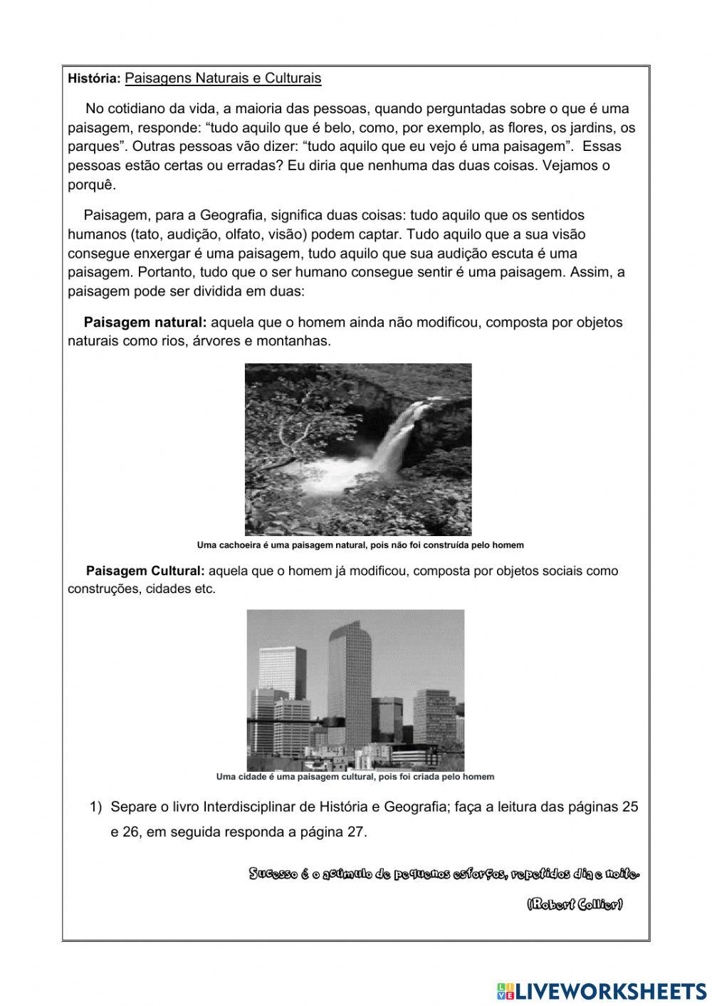 Atividade interdisciplinar