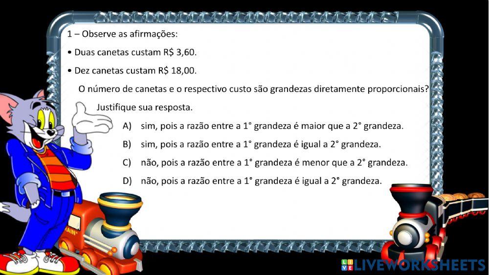 Grandezas direta e inversa